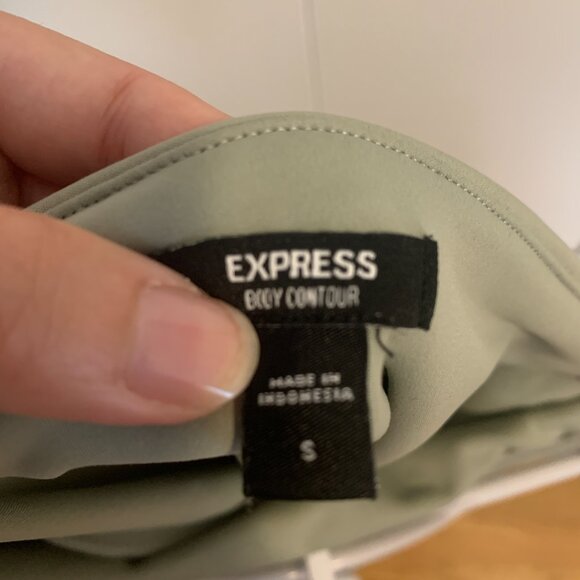 Express Light Green Tube Top Bodysuit - Picture 3 of 4